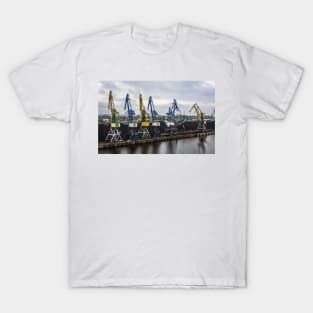 Port cranes for coal loading T-Shirt